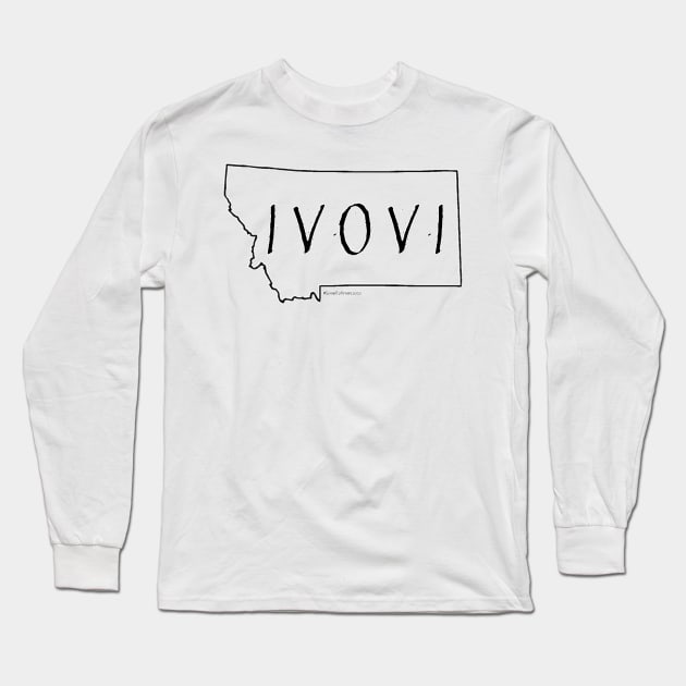 Montana Area Code Long Sleeve T-Shirt by Look Up Creations